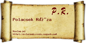 Polacsek Róza névjegykártya